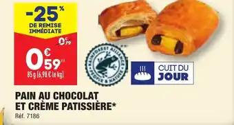 ALDI PAIN AU CHOCOLAT ET CRÈME PATISSIÈRE* offre