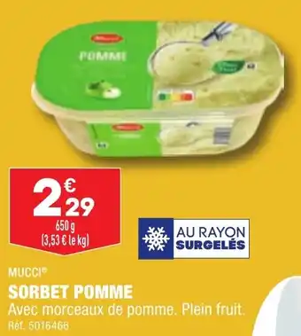 ALDI SORBET POMME offre