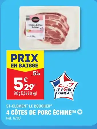 ALDI 4 CÔTES DE PORC ÉCHINE(A) ✪ offre