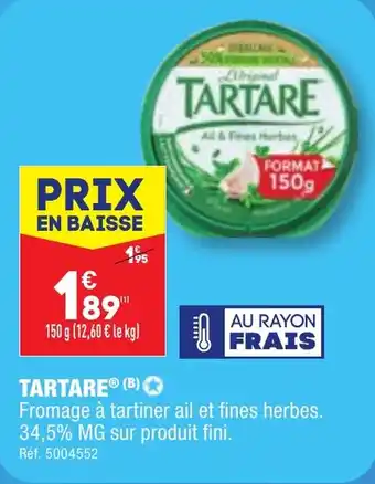 ALDI TARTARE offre