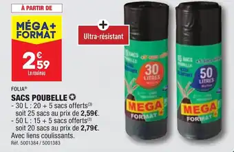 ALDI FOLIA® SACS POUBELLE✪ offre