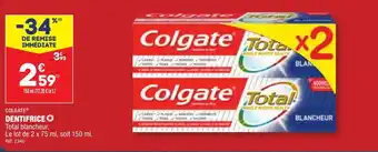 ALDI COLGATE® DENTIFRICE offre