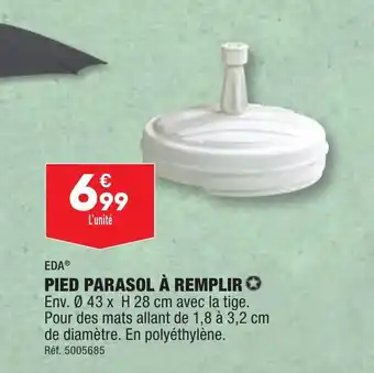 ALDI PIED PARASOL À REMPLIR offre