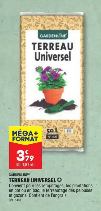 ALDI GARDENLINE® TERREAU UNIVERSEL ✪ offre