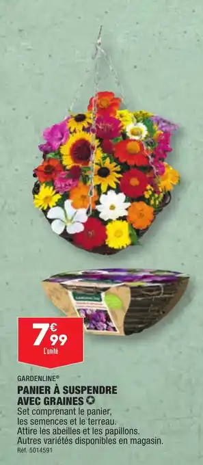 ALDI GARDENLINE® PANIER À SUSPENDRE AVEC GRAINES ✪ offre