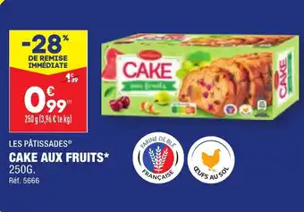 ALDI LES PÂTISSADES® CAKE AUX FRUITS* offre