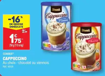 ALDI SUMMAⓇ CAPPUCCINO offre