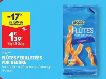 ALDI DRIZZⓇ FLÛTES FEUILLETÉES PUR BEURRE offre