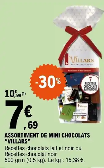 E.Leclerc Express ASSORTIMENT DE MINI CHOCOLATS "VILLARS" offre