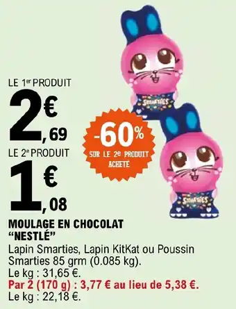 MOULAGE EN CHOCOLAT "NESTLÉ”