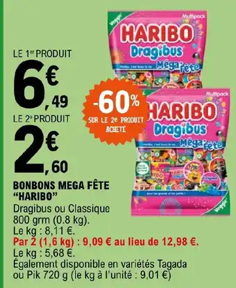 E.Leclerc Express BONBONS MEGA FÊTE "HARIBO" offre