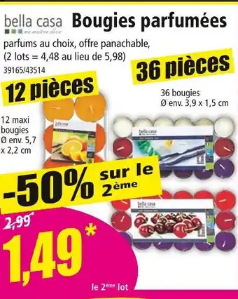 Norma Bella casa Bougies parfumées offre