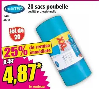 Norma multiTEC 20 sacs poubelle offre