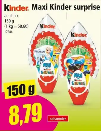 Norma Kinder Maxi Kinder surprise offre