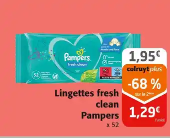 Colruyt Pampers Lingettes fresh clean offre