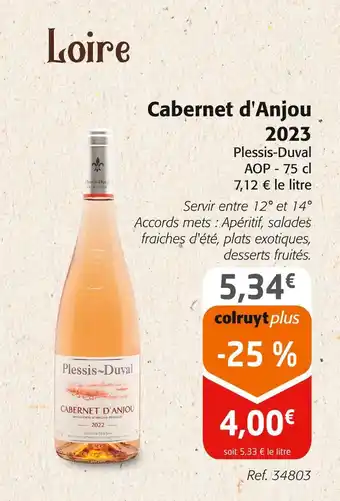 Colruyt Plessis-Duval Cabernet d'Anjou 2023 offre