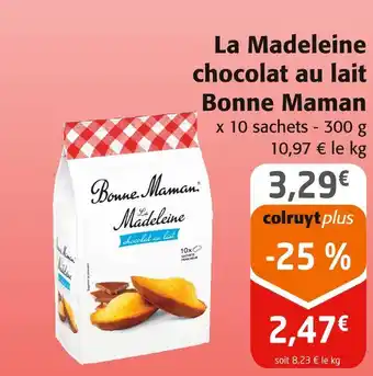 Colruyt Bonne Maman La Madeleine chocolat au lait offre