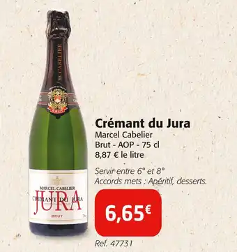 Colruyt Marcel Cabelier Crémant du Jura offre