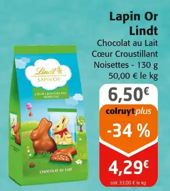 Colruyt Lindt Lapin Or offre