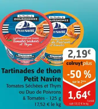 Colruyt Petit Navire Tartinades de thon offre