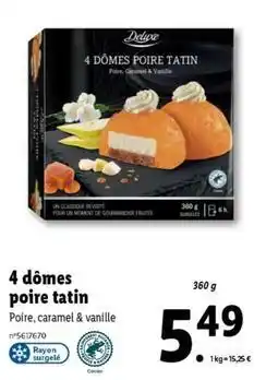 Lidl Deluxe - 4 dômes poire tatin offre