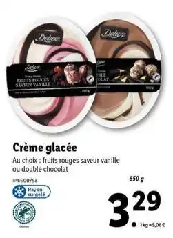 Lidl Deluxe - crème glacée offre
