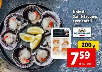 Lidl Noix de saint-jacques avec corail offre