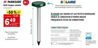 Lidl Parkside - anti-taupes solaire offre