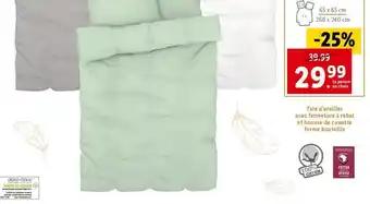 Lidl Parure de lit en mousseline 65 x 65 cm offre