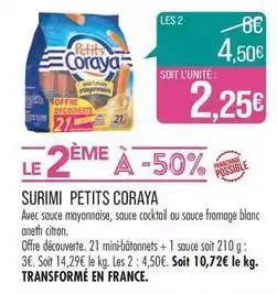 Match Coraya - surimi petits offre