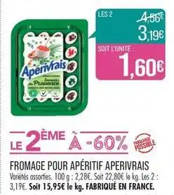 Match Apérivrais - fromage pour apéritif offre