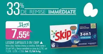 Match Skip - lessive en capsules offre