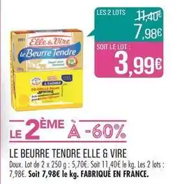 Match Elle & vire - le beurre tendre offre