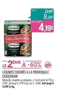 Match Cassegrain - legumes cuisines a la provencale offre