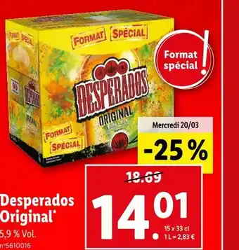 Lidl Desperados Desperados Original offre