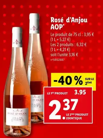 Lidl Rosé d’Anjou AOP offre