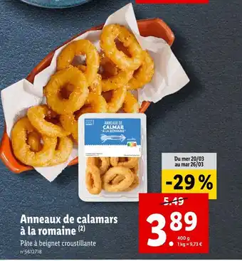 Lidl Anneaux de calamars à la romaine offre