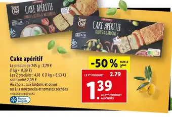 Lidl Toque du Chef Cake apéritif offre