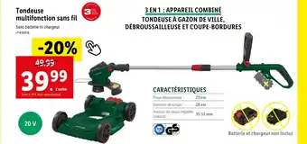 Lidl PARKSIDE Tondeuse multifonction sans fil offre