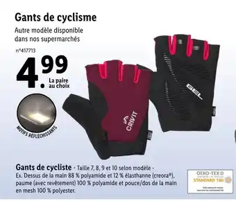 Lidl CRIVIT Gants de cyclisme offre