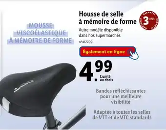 Lidl CRIVIT Housse de selle à mémoire de forme offre