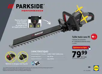 Lidl PARKSIDE Taille-haies sans fil offre