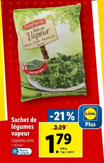Lidl Freshona Sachet de légumes vapeur offre