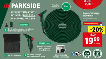 Lidl Tuyau d’arrosage extensible offre