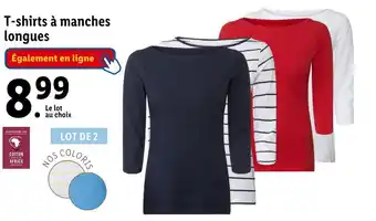 Lidl T-shirts à manches longues femme offre