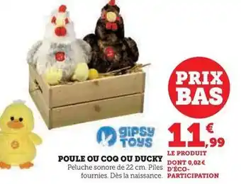 Hyper U Poule ou coq ou ducky offre
