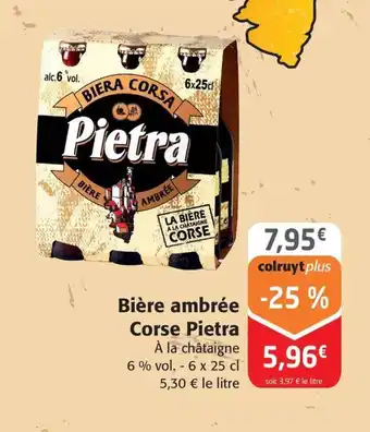 Colruyt Bière ambrée Corse Pietra offre