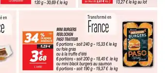 Netto MINI BURGERS REBLOCHON PASO TRAITEUR offre