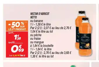 Netto NECTAR D'ABRICOT offre