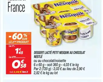 Netto DESSERT LACTÉ PETIT NESQUIK AU CHOCOLAT NESTLÉ offre